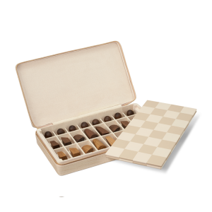 AERIN Enzo Travel Chess Set - Fawn