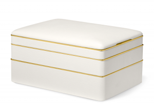 AERIN Piero Large Stacked Jewelry Box - Shadow White