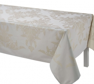 Le Jacquard Francais Syracuse Beige Coated Tablecloth 59X59