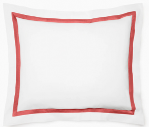 Sferra Estate White/Persimmon Boudoir Sham 12X16