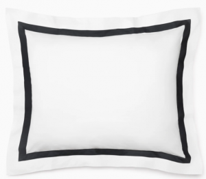 SFERRA Estate White/Black Continental Sham