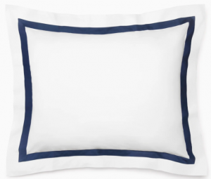 SFERRA Estate White/Navy Continental Sham