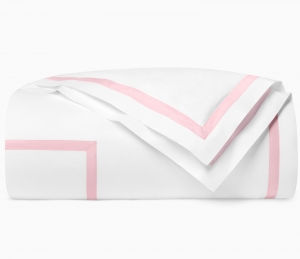Sferra Estate White/Carnation King Duvet Cover 106X92