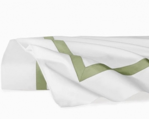SFERRA Estate White/Willow King Flat Sheet