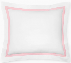 Sferra Estate White/Carnation  King Sham 21X36