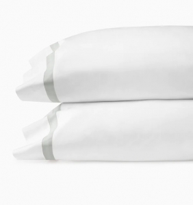 SFERRA Estate White/Lunar Standard Pillow Case - Pair
