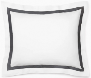SFERRA Estate White/Charcoal Standard Sham