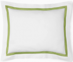 Sferra Estate White/Apple Standard Sham 21X26