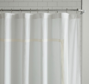 Sferra Estate White/Ivory Shower Curtain