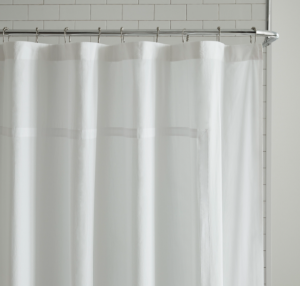Sferra Estate White/White Shower Curtain