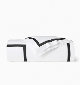 SFERRA Estate White/Black Twin Duvet Cover