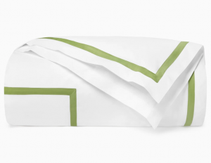 Sferra Estate White/Apple Twin Duvet Cover 68X86
