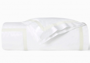 SFERRA Estate White/Ivory Twin Duvet Cover