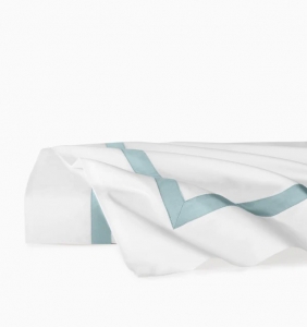 SFERRA Estate White/Poolside Twin Flat Sheet
