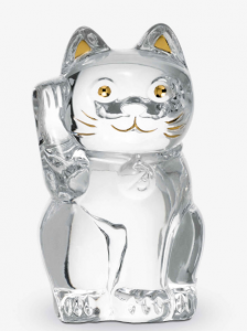 Baccarat Cat Maneki Neko Figurine