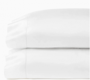 SFERRA Ariel White Standard Pillow Case / Pair 22X33