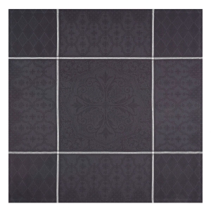 Le Jacquard Francais Armoiries Black Square Tablecloth - 69" Square