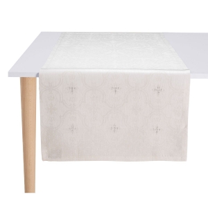 Le Jacquard Francais Armoiries Off White Table Runner - 20" x 59"