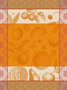 Le Jacquard Francais Arriere-Pays Orange Tea Towel / Set 4