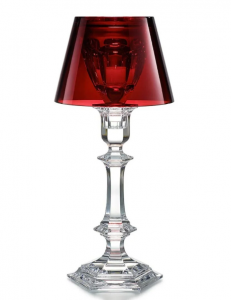 Baccarat Harcourt Our Fire Red Shade Candlestick