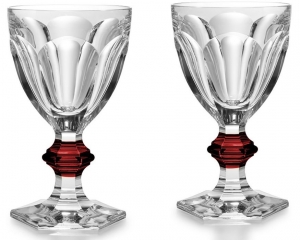 Baccarat Harcourt 1841 Glass with Red Knob - Set 2