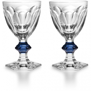 Baccarat Harcourt 1841 Glass with Blue Knob - Set 2