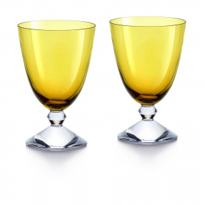 Baccarat Vega Amber Water Glass - Pair