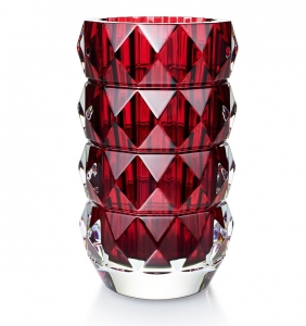 Baccarat Louxor Round Vase Red - Medium