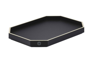 Baccarat Octogone Tray Black / Small