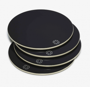 Baccarat Octogone Coasters Black / Set 4