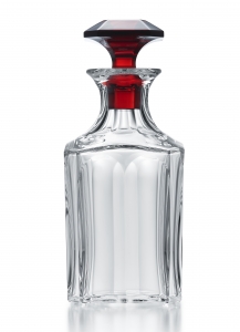 Baccarat Harcourt Whiskey Decanter w/ Red Stopper