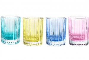 Baccarat Harmonie Mixed Pastel Tumbler # 2 / Set 4