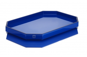 Baccarat Octogone Tray Small - Blue