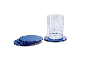 Baccarat Octogone Coaster Blue - Set  4