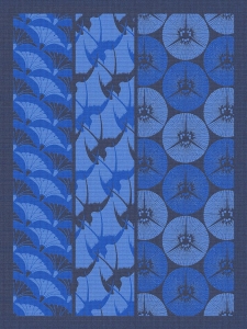 Le Jacquard Francais Yukata Blue Tea Towel / Set 4
