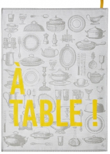 Le Jacquard Francais A Table Grey Tea Towel / Set 4