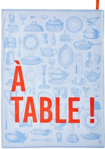 Le Jacquard Francais A Table Blue Tea Towel / Set 4