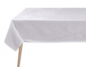 Le Jacquard Francais Voyage Iconique White Tablecloth - 68" Square