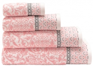Le Jacquard Francais Charme Pink Hand Towel