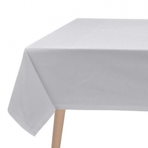 Le Jacquard Francais Club White Tablecloth - 59" x 138"