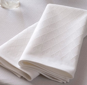 Le Jacquard Francais Club White Napkin - Set 4