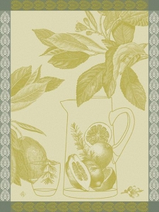 Le Jacquard Francais Eaux De Citrons Yellow Tea Towel - Set 4