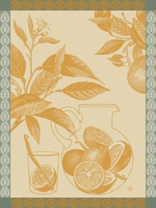 Le Jacquard Francais Eaux D'Agrumes Orange Tea Towel - Set 4