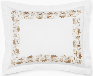 SFERRA Tralcio White/Sand Boudoir Sham 12X16