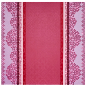 Le Jacquard Francais Mumbai Pink Coated Tablecloth - 69" x 69"