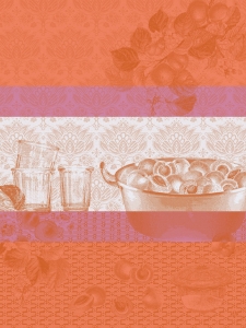 Le Jacquard Francais Confitures Abricots Orange Tea Towel - Set 4