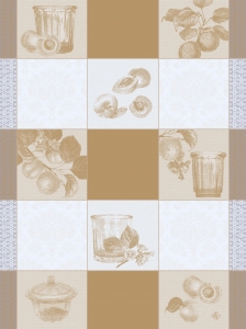 Le Jacquard Francais Confitures Carreaux Beige Tea Towel - Set 4