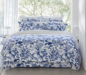 Le Jacquard Francais Jardin E'Den Blue Duvet Cover - King