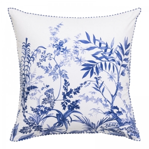Le Jacquard Francais Jardin E'Den Blue Sham/ Euro