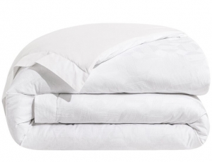 Le Jacquard Francais Placio White Duvet Cover - Queen